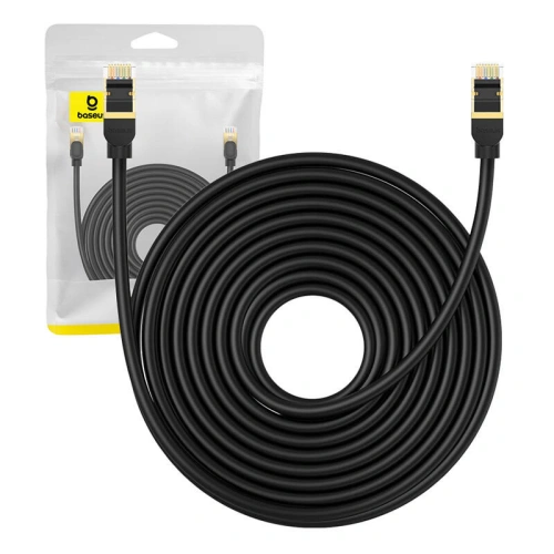 Kup Baseus Cablu de rețea cat. 8 Ethernet RJ45, 40Gbps, 10m (negru) - BSU4683 - {ean13} - Sklep Home Screen