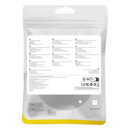 Kup Baseus Cablu de rețea cat. 8 Ethernet RJ45, 40Gbps, 10m (negru) - BSU4683 - {ean13} - Sklep Home Screen