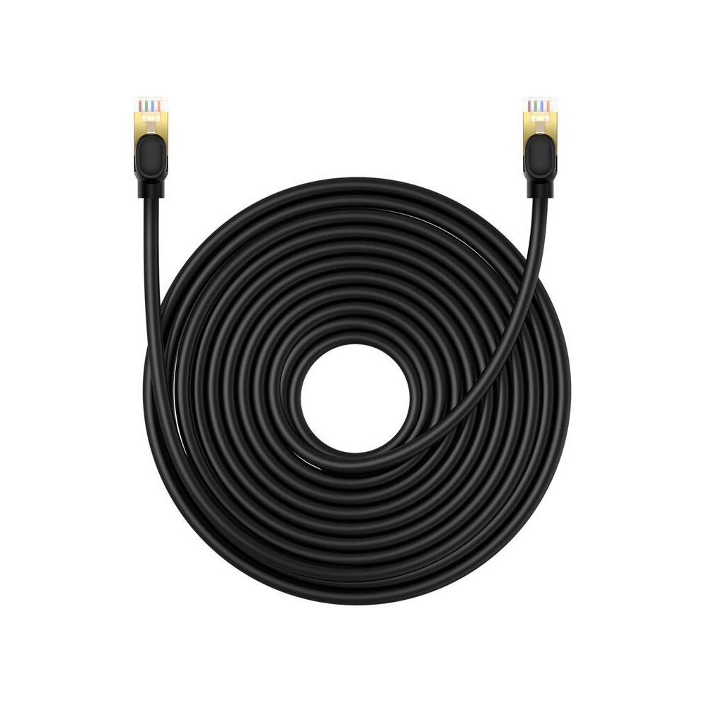 Kabel sieciowy Baseus kat. 8 Ethernet RJ45, 40Gbps, 15m (czarny)