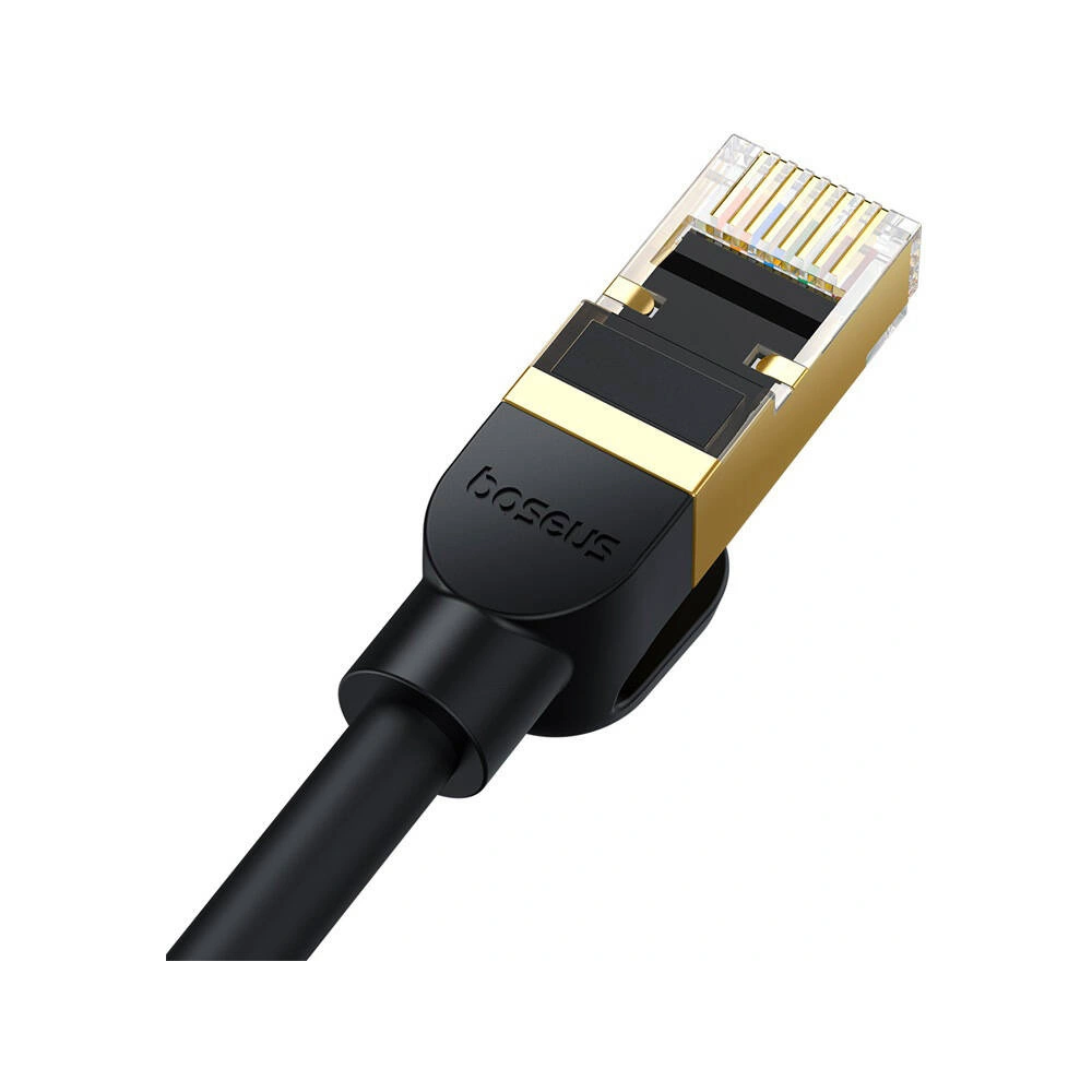 Kabel sieciowy Baseus kat. 8 Ethernet RJ45, 40Gbps, 15m (czarny)