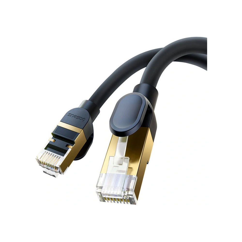 Kabel sieciowy Baseus kat. 8 Ethernet RJ45, 40Gbps, 15m (czarny)
