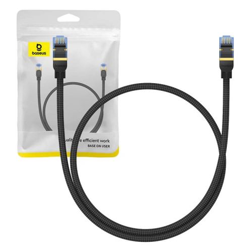 Kup Baseus Cablu de rețea împletit cat. 7 Ethernet RJ45, 10Gbps, 0,5m (negru) - BSU4686 - {ean13} - Sklep Home Screen