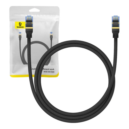 Kup Baseus Cablu de rețea împletit cat. 7 Ethernet RJ45, 10Gbps, 1m (negru) - BSU4687 - {ean13} - Sklep Home Screen