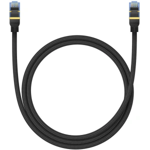 Kup Kabel sieciowy Baseus w oplocie kat. 7 Ethernet RJ45, 10Gbps, 1m (czarny) - BSU4687 - {ean13} - Sklep Home Screen