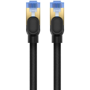 Kup Kabel sieciowy Baseus w oplocie kat. 7 Ethernet RJ45, 10Gbps, 1m (czarny) - BSU4687 - {ean13} - Sklep Home Screen