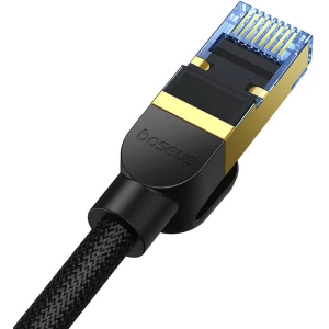 Kup Kabel sieciowy Baseus w oplocie kat. 7 Ethernet RJ45, 10Gbps, 1m (czarny) - BSU4687 - {ean13} - Sklep Home Screen