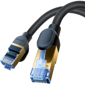 Kup Kabel sieciowy Baseus w oplocie kat. 7 Ethernet RJ45, 10Gbps, 1m (czarny) - BSU4687 - {ean13} - Sklep Home Screen