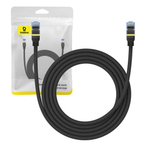 Kup Kabel sieciowy Baseus w oplocie kat. 7 Ethernet RJ45, 10Gbps, 2m (czarny) - BSU4689 - {ean13} - Sklep Home Screen