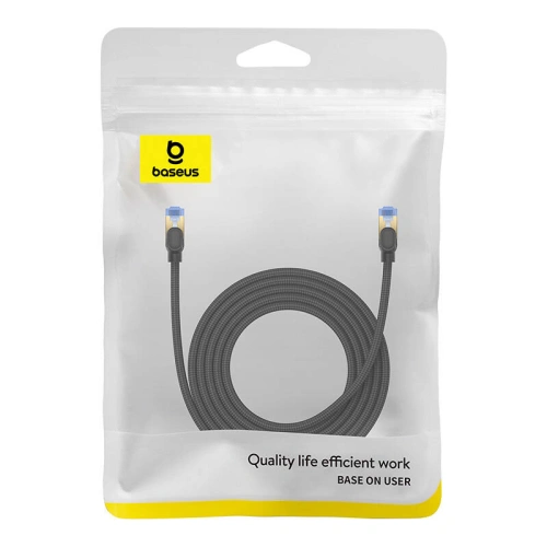 Kup Baseus Cablu de rețea împletit cat. 7 Ethernet RJ45, 10Gbps, 3m (negru) - BSU4690 - {ean13} - Sklep Home Screen
