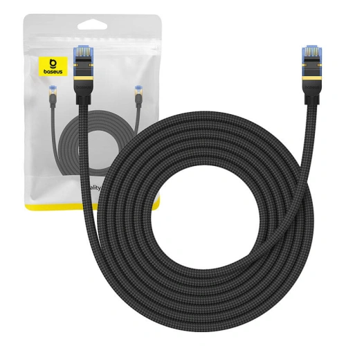 Kup Baseus Cablu de rețea împletit cat. 7 Ethernet RJ45, 10Gbps, 5m (negru) - BSU4691 - {ean13} - Sklep Home Screen