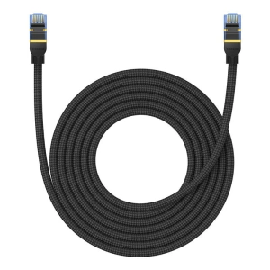 Kup Kabel sieciowy Baseus w oplocie kat. 7 Ethernet RJ45, 10Gbps, 5m (czarny) - BSU4691 - {ean13} - Sklep Home Screen