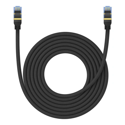 Kup Kabel sieciowy Baseus w oplocie kat. 7 Ethernet RJ45, 10Gbps, 5m (czarny) - BSU4691 - {ean13} - Sklep Home Screen
