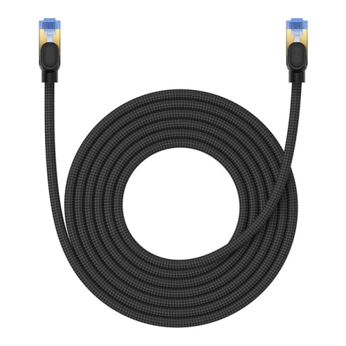 Kup Kabel sieciowy Baseus w oplocie kat. 7 Ethernet RJ45, 10Gbps, 5m (czarny) - BSU4691 - {ean13} - Sklep Home Screen