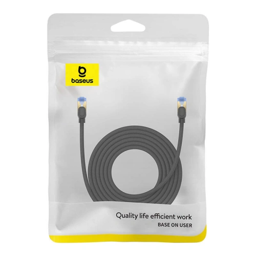 Kup Baseus Cablu de rețea împletit cat. 7 Ethernet RJ45, 10Gbps, 5m (negru) - BSU4691 - {ean13} - Sklep Home Screen