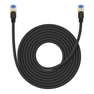 Kup Kabel sieciowy Baseus w oplocie kat. 7 Ethernet RJ45, 10Gbps, 8m (czarny) - BSU4692 - {ean13} - Sklep Home Screen
