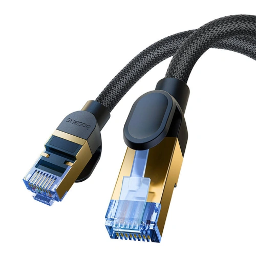 Kup Kabel sieciowy Baseus w oplocie kat. 7 Ethernet RJ45, 10Gbps, 8m (czarny) - BSU4692 - {ean13} - Sklep Home Screen