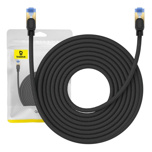 Kup Kabel síťový Baseus v opletu kat. 7 Ethernet RJ45, 10Gbps, 10m (černý) - BSU4693 - {ean13} - Sklep Home Screen