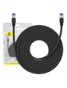 Kabel sieciowy Baseus w oplocie kat. 7 Ethernet RJ45, 10Gbps, 10m (czarny)