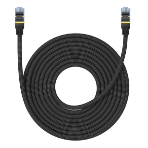 Kup Kabel sieciowy Baseus w oplocie kat. 7 Ethernet RJ45, 10Gbps, 10m (czarny) - BSU4693 - {ean13} - Sklep Home Screen