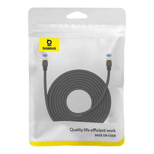 Kup Baseus Cablu de rețea împletit cat. 7 Ethernet RJ45, 10Gbps, 10m (negru) - BSU4693 - {ean13} - Sklep Home Screen
