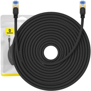 Kup Kabel sieciowy Baseus w oplocie kat. 7 Ethernet RJ45, 10Gbps, 25m (czarny) - BSU4696 - {ean13} - Sklep Home Screen