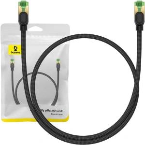 Kup Kabel sieciowy Baseus w oplocie kat. 8 Ethernet RJ45, 40Gbps, 0,5m (czarny) - BSU4697 - {ean13} - Sklep Home Screen