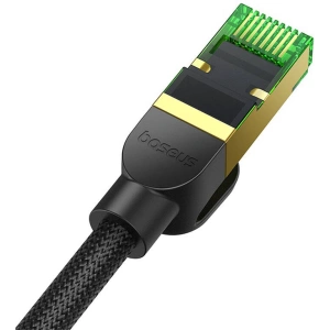 Kup Kabel sieciowy Baseus w oplocie kat. 8 Ethernet RJ45, 40Gbps, 1m (czarny) - BSU4698 - {ean13} - Sklep Home Screen