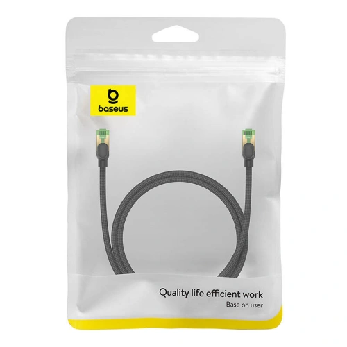 Buy Baseus braided cat 8 Ethernet RJ45 network cable, 40Gbps, 1m (black) - BSU4698 - {ean13} - Home Screen Store Europe