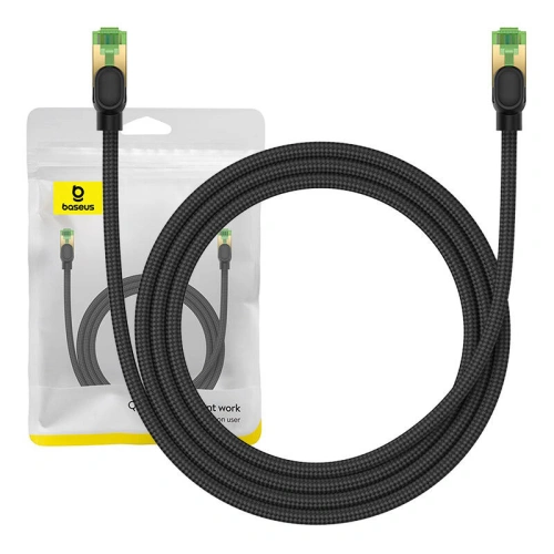Kup Netzwerkkabel Baseus im geflochtenen Kat. 8 Ethernet RJ45, 40Gbps, 1,5m (schwarz) - BSU4699 - {ean13} - Sklep Home Screen