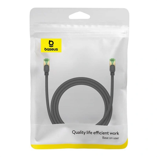 Buy Baseus braided cat 8 Ethernet RJ45 network cable, 40Gbps, 1,5m (black) - BSU4699 - {ean13} - Home Screen Store Europe