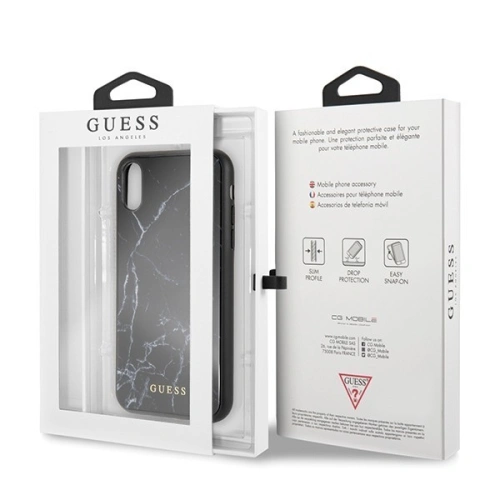 Kup Etui Guess GUHCI61HYMABK Apple iPhone XR czarny /black Marble - GUE051BLK - {ean13} - Sklep Home Screen