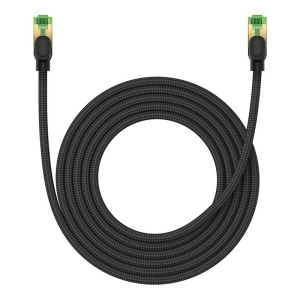 Kup Kabel sieciowy Baseus w oplocie kat. 8 Ethernet RJ45, 40Gbps, 3m (czarny) - BSU4701 - {ean13} - Sklep Home Screen
