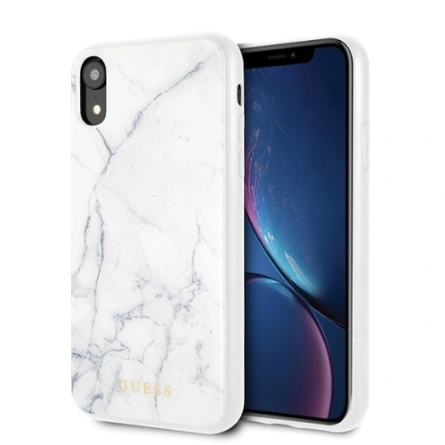 Kup Etui Guess GUHCI61HYMAWH Apple iPhone XR alb/marmură albă - GUE052WHT - {ean13} - Sklep Home Screen