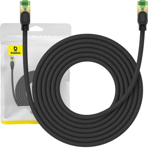 Kup Kabel sieciowy Baseus w oplocie kat. 8 Ethernet RJ45, 40Gbps, 5m (czarny) - BSU4702 - {ean13} - Sklep Home Screen