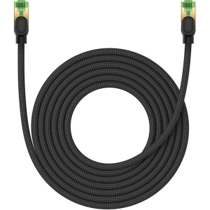 Kup Kabel sieciowy Baseus w oplocie kat. 8 Ethernet RJ45, 40Gbps, 5m (czarny) - BSU4702 - {ean13} - Sklep Home Screen