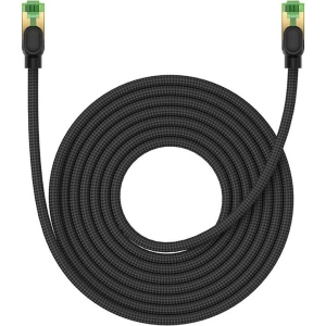 Kup Kabel sieciowy Baseus w oplocie kat. 8 Ethernet RJ45, 40Gbps, 8m (czarny) - BSU4703 - {ean13} - Sklep Home Screen