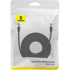 Kup Kabel sieciowy Baseus w oplocie kat. 8 Ethernet RJ45, 40Gbps, 8m (czarny) - BSU4703 - {ean13} - Sklep Home Screen