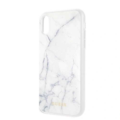 Kup Case Guess GUHCI61HYMAWH Apple iPhone XR weiß/marmoriert - GUE052WHT - {ean13} - Sklep Home Screen