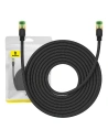 Kabel sieciowy Baseus w oplocie kat. 8 Ethernet RJ45, 40Gbps, 10m (czarny)