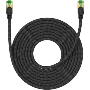 Kup Kabel sieciowy Baseus w oplocie kat. 8 Ethernet RJ45, 40Gbps, 10m (czarny) - BSU4704 - {ean13} - Sklep Home Screen
