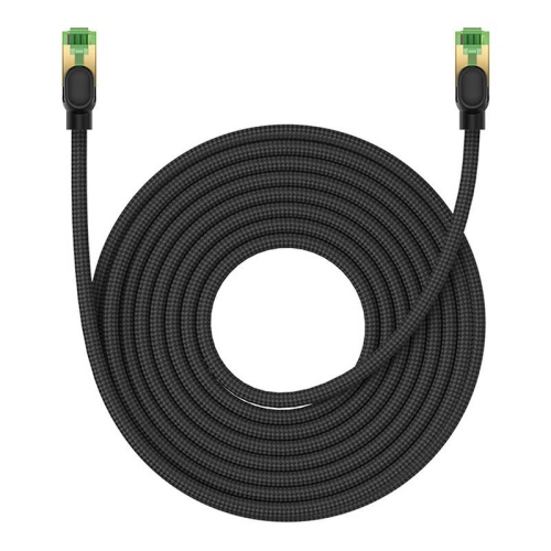 Kup Kabel sieciowy Baseus w oplocie kat. 8 Ethernet RJ45, 40Gbps, 10m (czarny) - BSU4704 - {ean13} - Sklep Home Screen