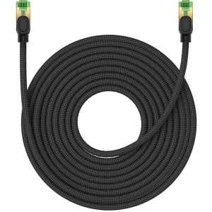 Kup Kabel sieciowy Baseus w oplocie kat. 8 Ethernet RJ45, 40Gbps, 15m (czarny) - BSU4705 - {ean13} - Sklep Home Screen
