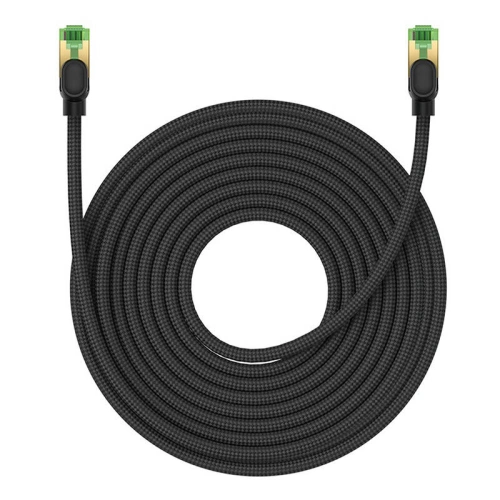 Kup Kabel sieciowy Baseus w oplocie kat. 8 Ethernet RJ45, 40Gbps, 15m (czarny) - BSU4705 - {ean13} - Sklep Home Screen