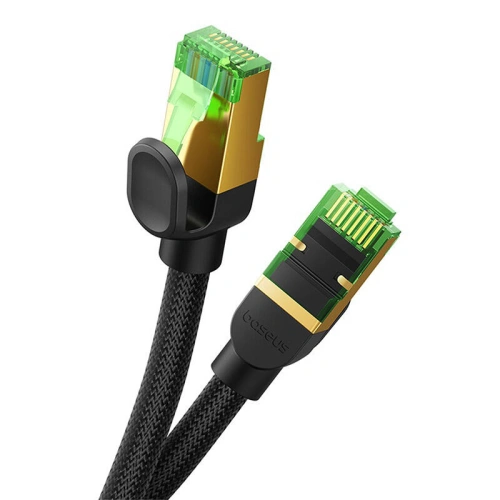 Kup Kabel sieciowy Baseus w oplocie kat. 8 Ethernet RJ45, 40Gbps, 15m (czarny) - BSU4705 - {ean13} - Sklep Home Screen