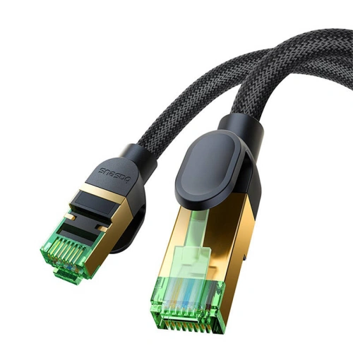 Kup Kabel sieciowy Baseus w oplocie kat. 8 Ethernet RJ45, 40Gbps, 15m (czarny) - BSU4705 - {ean13} - Sklep Home Screen