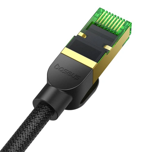 Kup Kabel sieciowy Baseus w oplocie kat. 8 Ethernet RJ45, 40Gbps, 15m (czarny) - BSU4705 - {ean13} - Sklep Home Screen