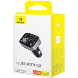 Kup Transmiter FM Baseus S-09 Pro Bluetooth 5.3 (czarny) - BSU4707 - {ean13} - Sklep Home Screen