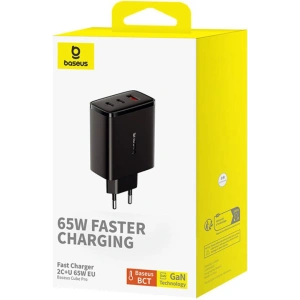 Kup Netzteil Baseus OS-Cube Pro GaN5 USB-A, 2xUSB-C, 65W (schwarz) - BSU4709 - {ean13} - Sklep Home Screen