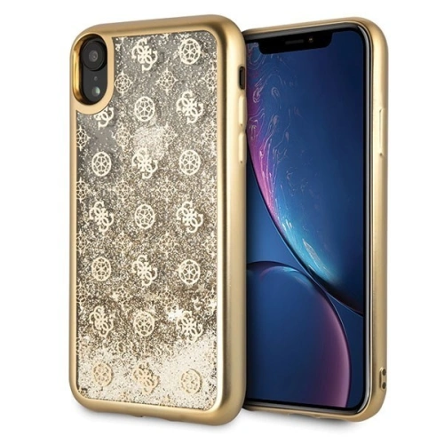 Kup Etui Guess GUHCI61PEOLGGO Apple iPhone XR aurie/case hard 4G Peony Liquid Glitter - GUE061GLD - {ean13} - Sklep Home Screen