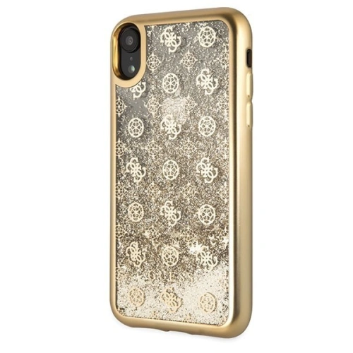 Kup Etui Guess GUHCI61PEOLGGO Apple iPhone XR złoty/gold hard case 4G Peony Liquid Glitter - GUE061GLD - {ean13} - Sklep Home Screen
